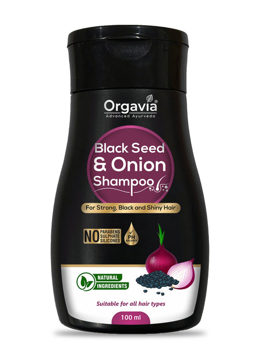Orgavia Black Seed & Onion Shampoo bottle