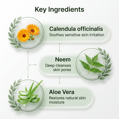 ALOE VERA & CALENDULA  FACE WASH - 65ml