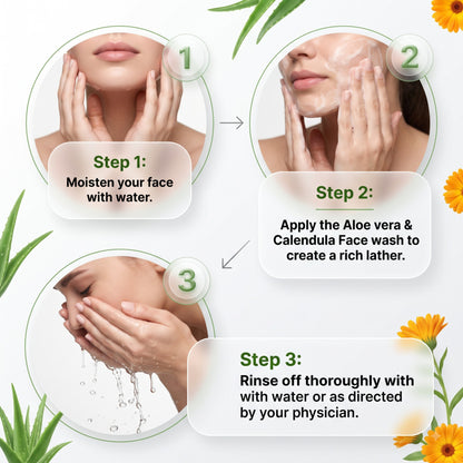 ALOE VERA & CALENDULA  FACE WASH - 65ml